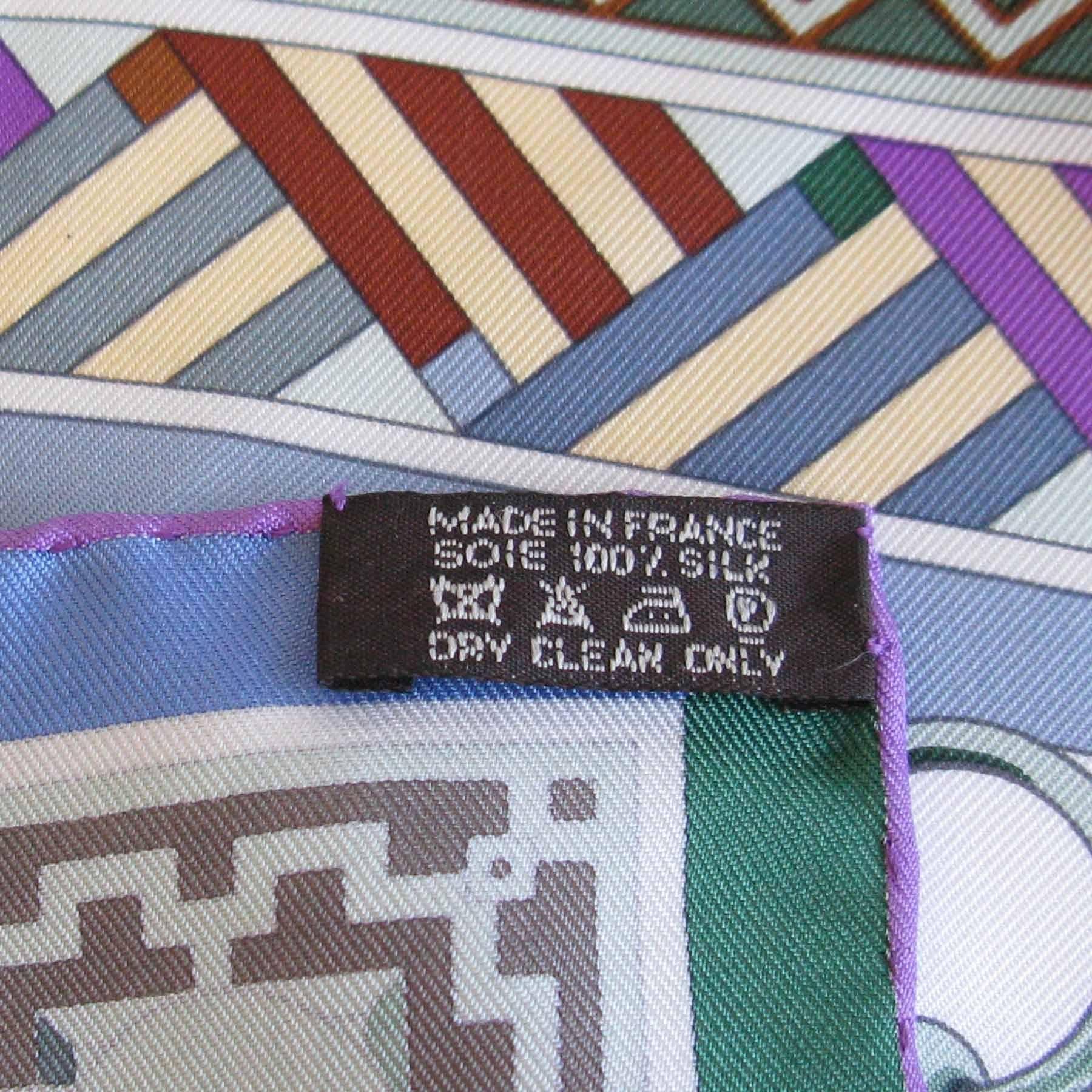 Women's HERMES 'Collier de Chien' Scarf in Multicolored Silk