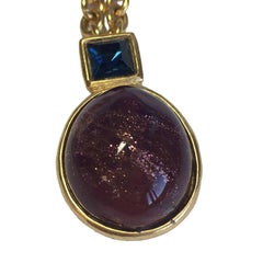 BALENCIAGA 4 Gilded Metal Chains Belt with Rhinestones and Glittery Pink Resin