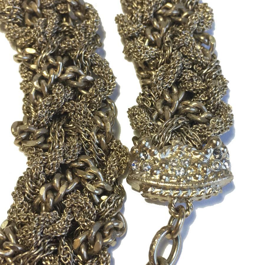 Women's Limited Series CHANEL Interlaced Gilded Metal Chains Belt