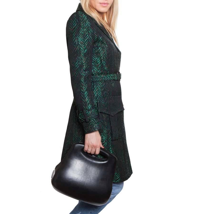 Collector CHANEL Handbag in Black Rigid Leather 6