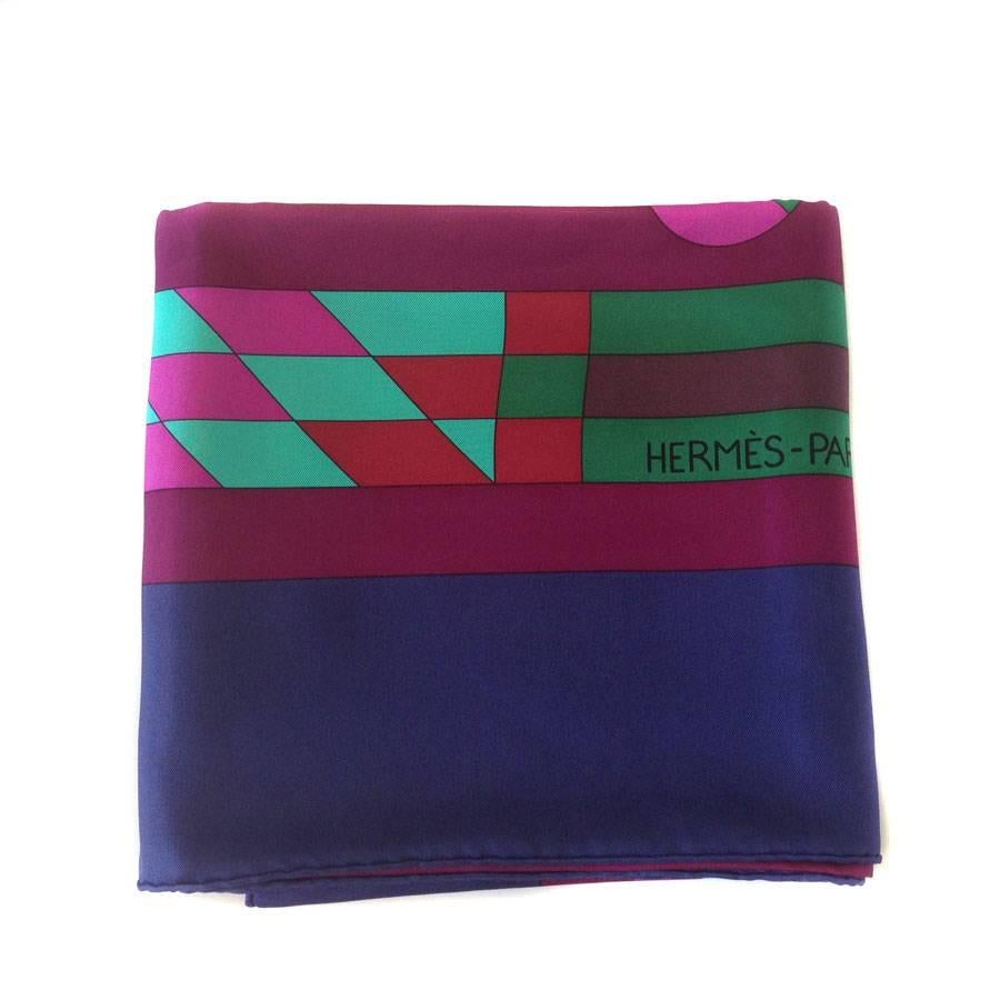 hermes purple scarf