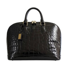 vuitton louis alligator canvas handbag alma shiny rare leather monogram twisted gehry frank limited edition box larger 1stdibs