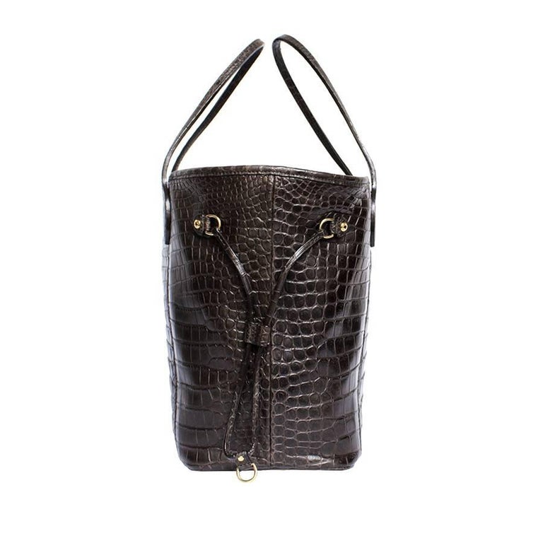 LOUIS VUITTON &#39;Neverfull&#39; bag in Soft Tobacco Alligator Leather For Sale at 1stdibs