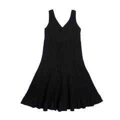 ALAIA Sleeveless Dress in Black Lycra Size 36EU