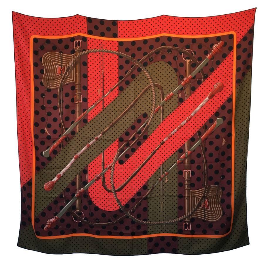 HERMES Shawl 'Clic Clac' in Multicolored Cashmere and Silk