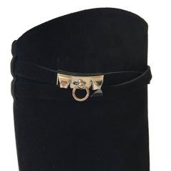 HERMES Riding Boots in Black Suede Size 36.5EU