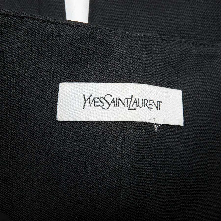 YVES SAINT LAURENT Bustier Jumpsuit in Black Wool Size 38EU 1