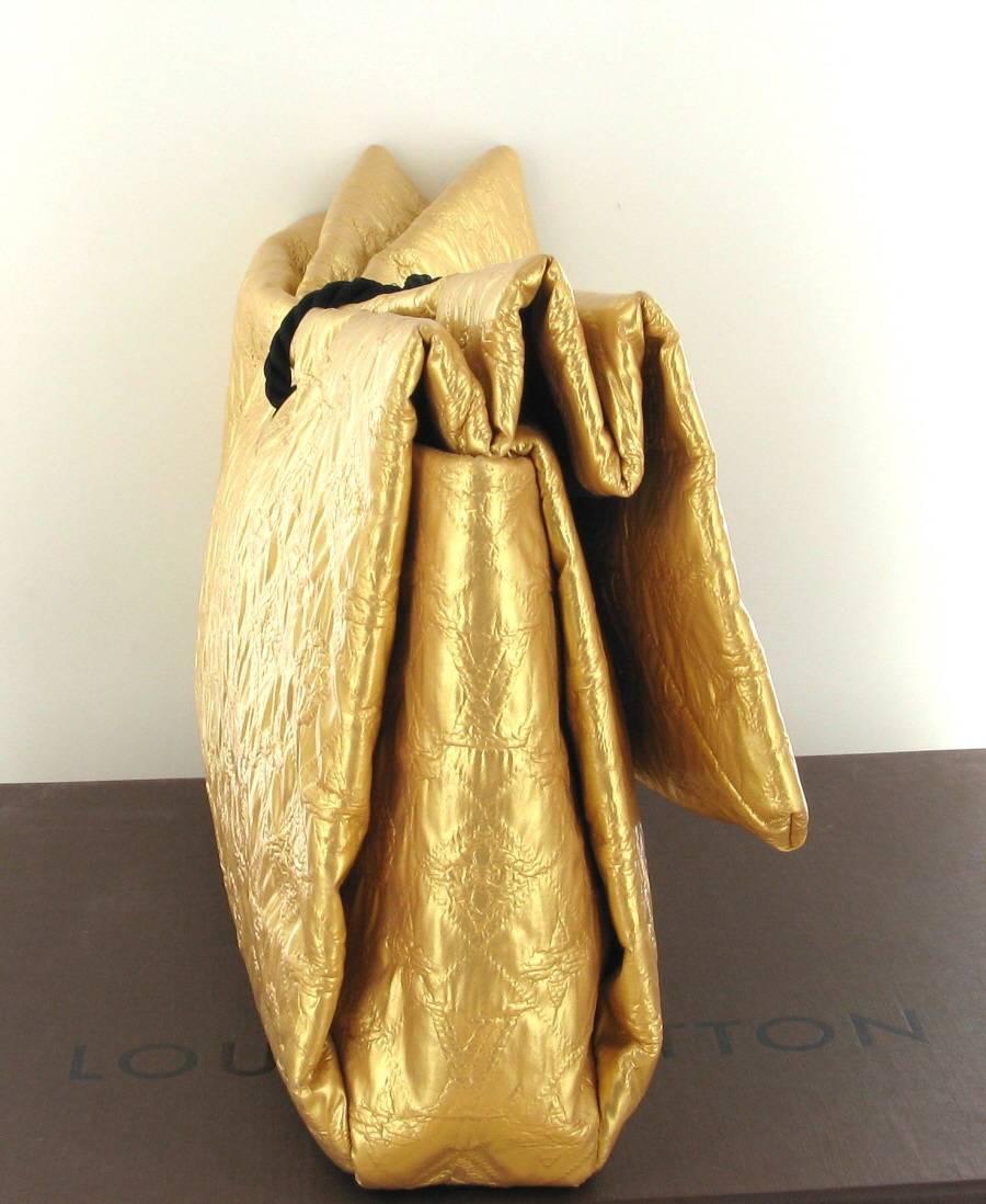 Orange LOUIS VUITTON 'African Queen' Collection HandBag in Golden Cowhide Leather