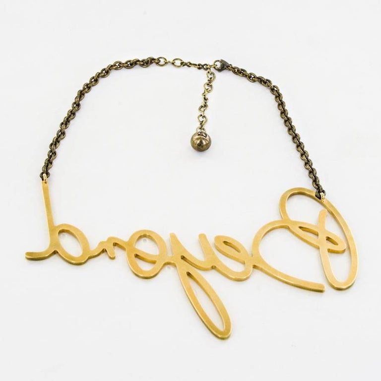 LANVIN 'Beyond' Necklace in Gilded Metal  In Good Condition For Sale In Paris, FR