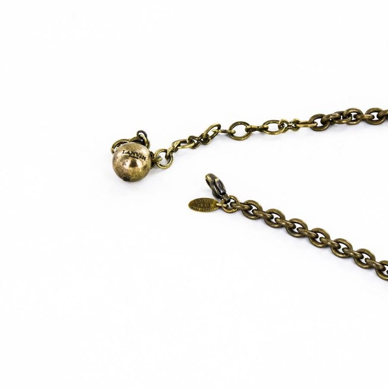 Women's LANVIN 'Beyond' Necklace in Gilded Metal  For Sale