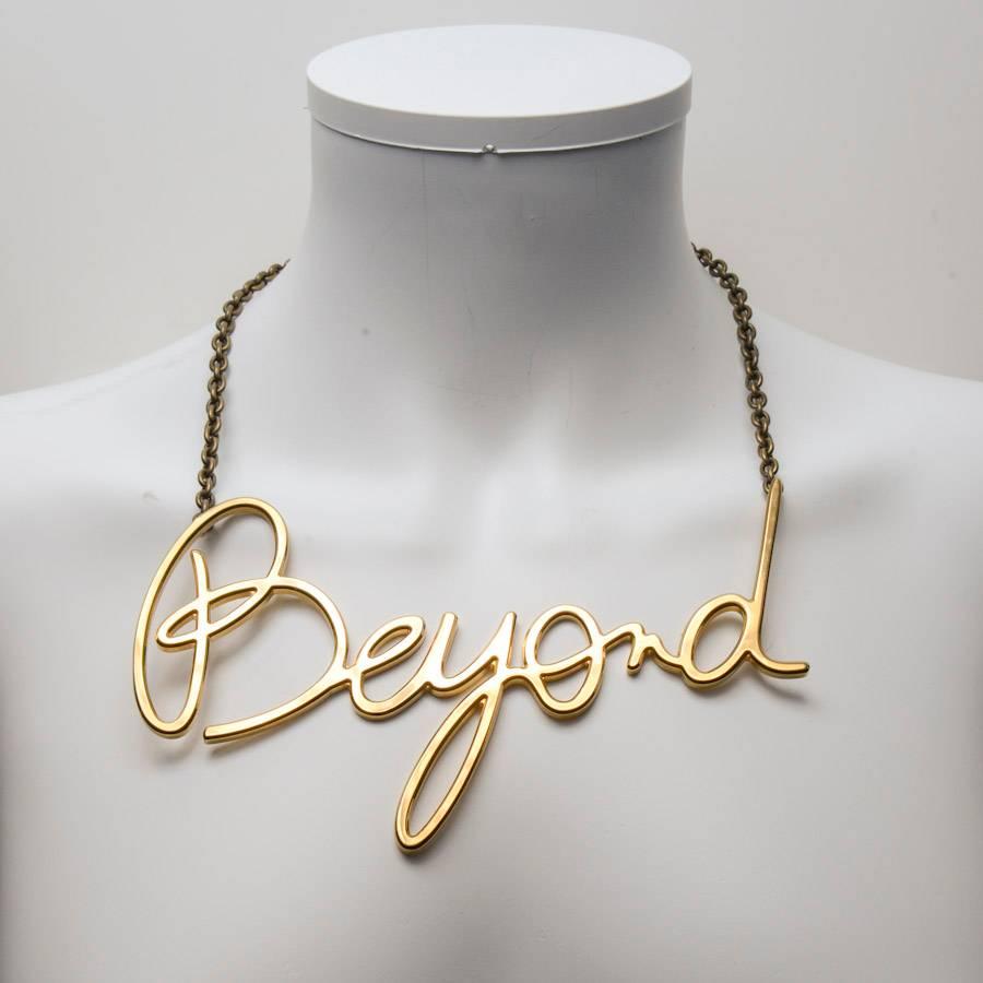 LANVIN 'Beyond' Necklace in Gilded Metal In Good Condition In Paris, FR