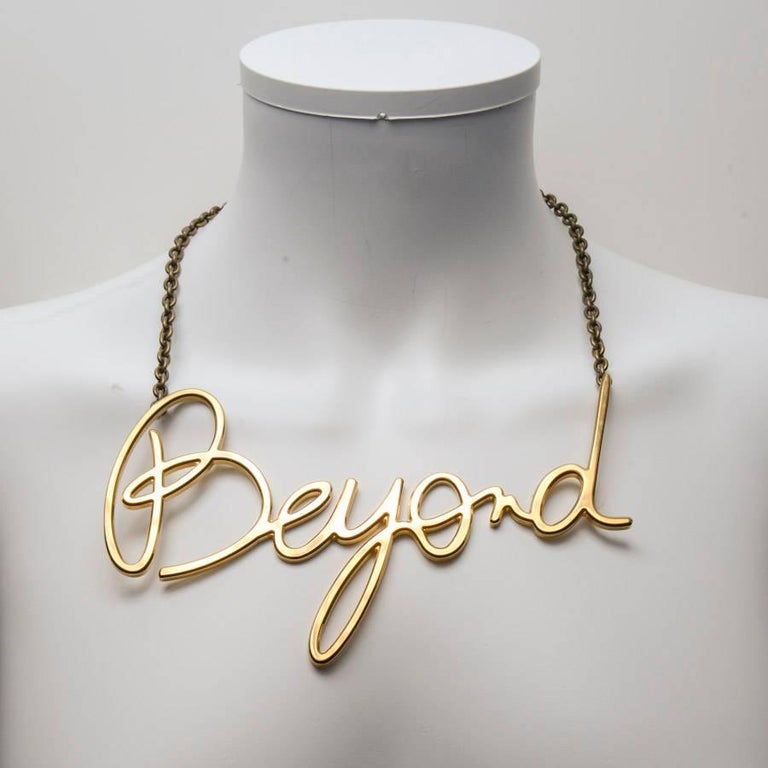 LANVIN 'Beyond' Necklace in Gilded Metal  For Sale 1