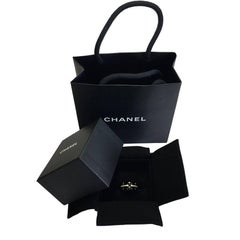 CHANEL Ring 'Ultra' Model in White Gold, Black Ceramic and Diamonds Size 58EU