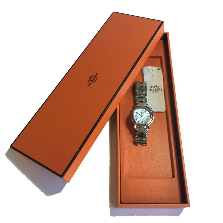 hermes clipper watch on wrist