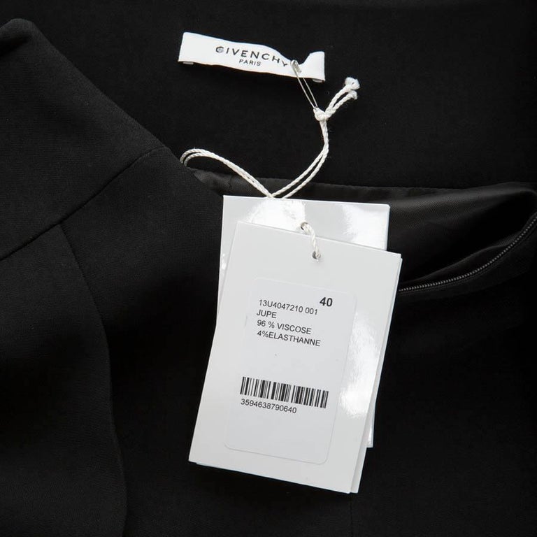 GIVENCHY Black Pencil Skirt in Viscose Size 40EU For Sale at 1stDibs