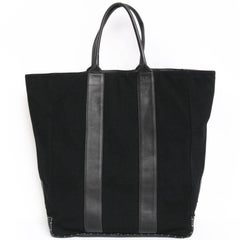CHANEL Tote Bag in Black Jersey and Leather