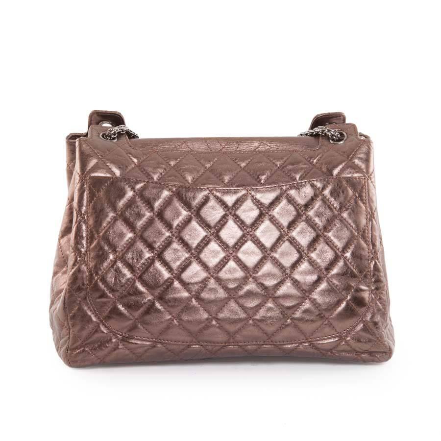 brown shiny handbag bag