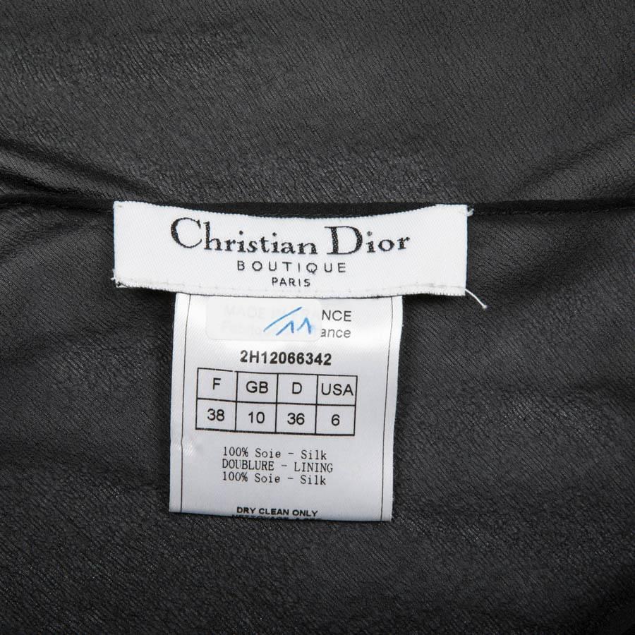 Christian Dior By John Galliano Evening Dress in Black Silk Size 38EU 3