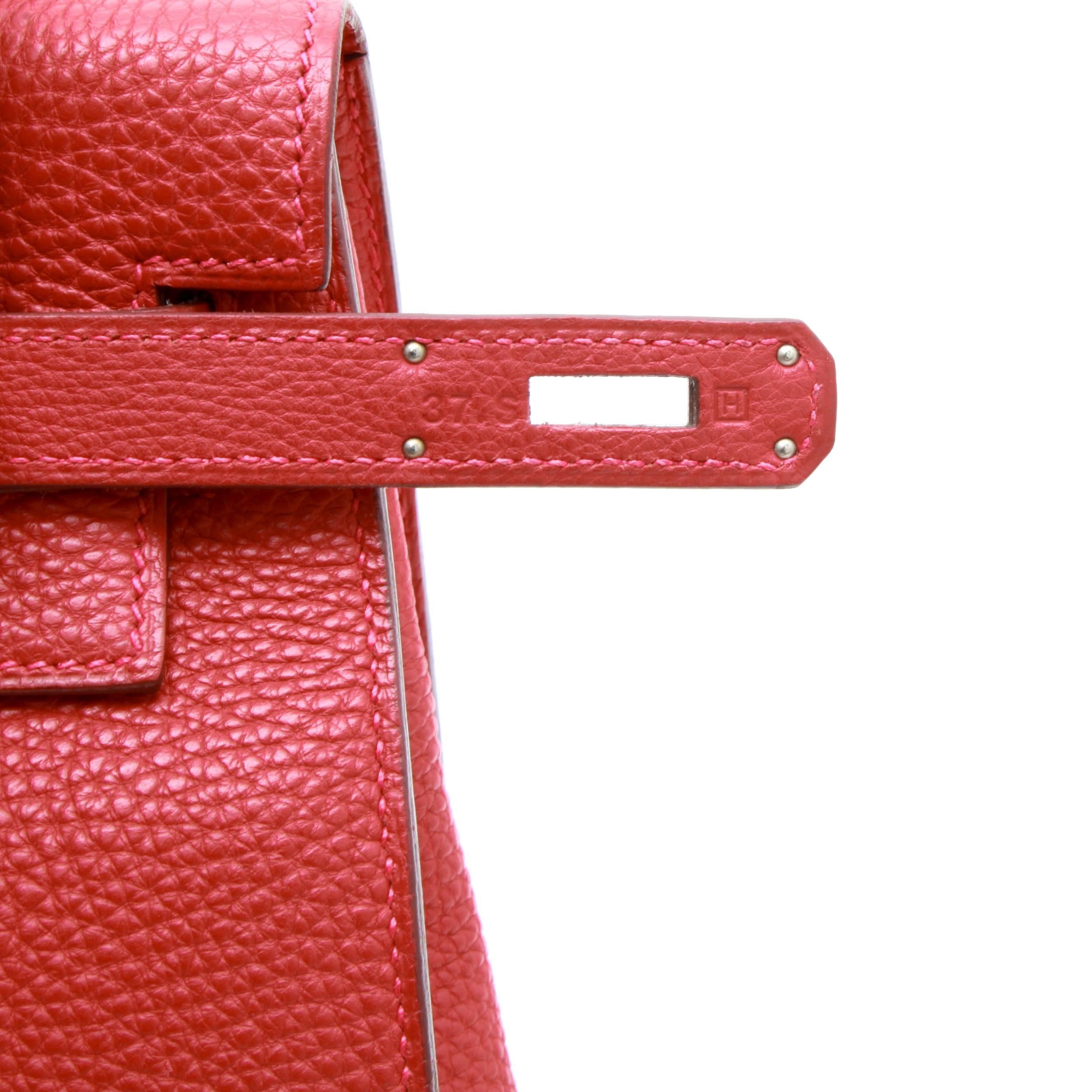 Hermes Kelly II 35 Saddle Bag in Brick Taurillon Clemence Leather 2