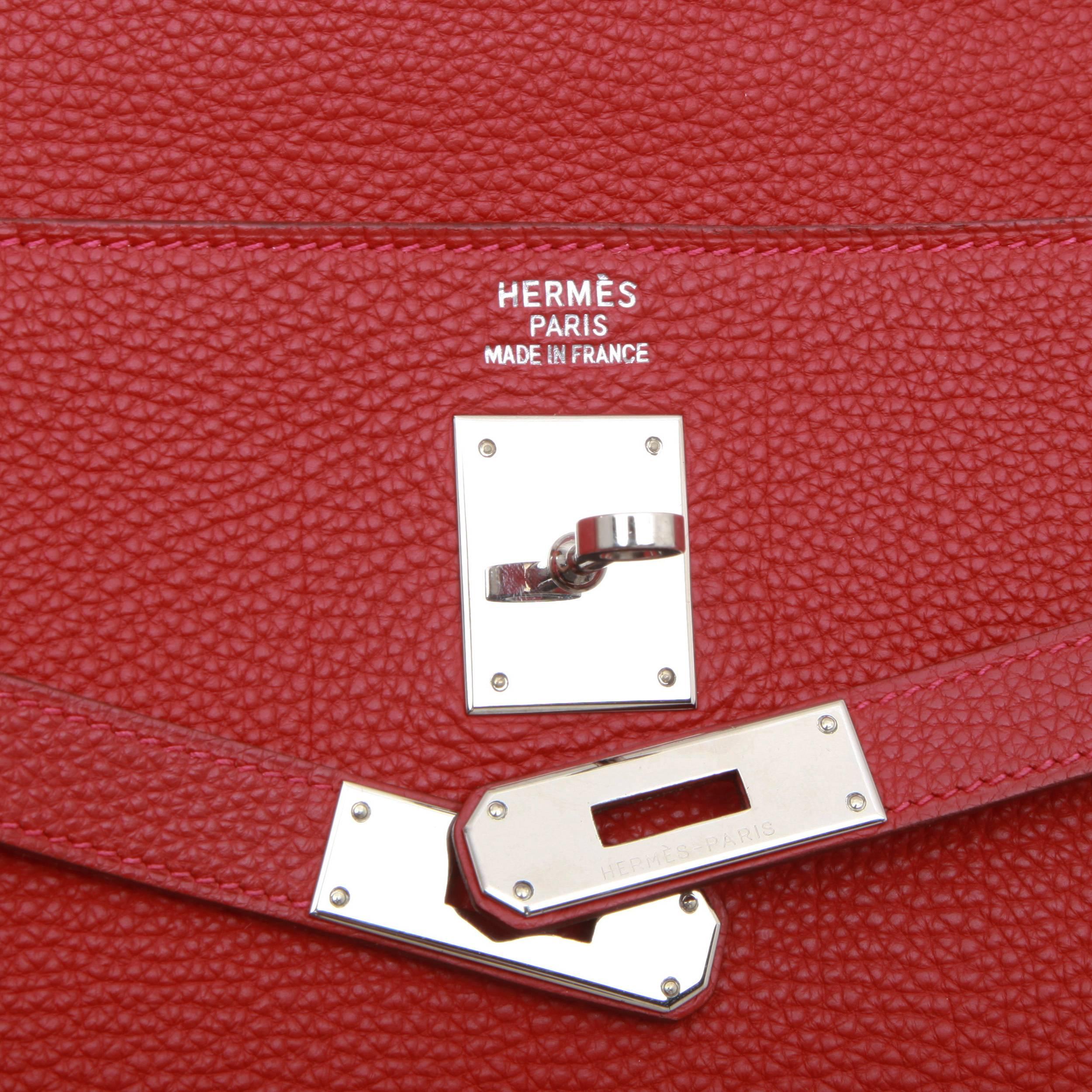 Hermes Kelly II 35 Saddle Bag in Brick Taurillon Clemence Leather 1