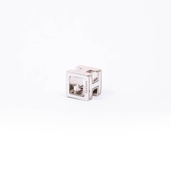 Hermès 'Cage d'H' Pendant in Beige Lacquered Palladium Plated Metal