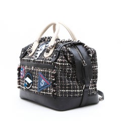 Chanel "Airline" Bag in Black Beige and Brown Tweed