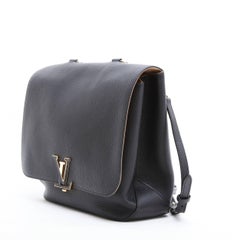 Louis Vuitton "Volta" Shoulder Bag in Black Taurillon Leather