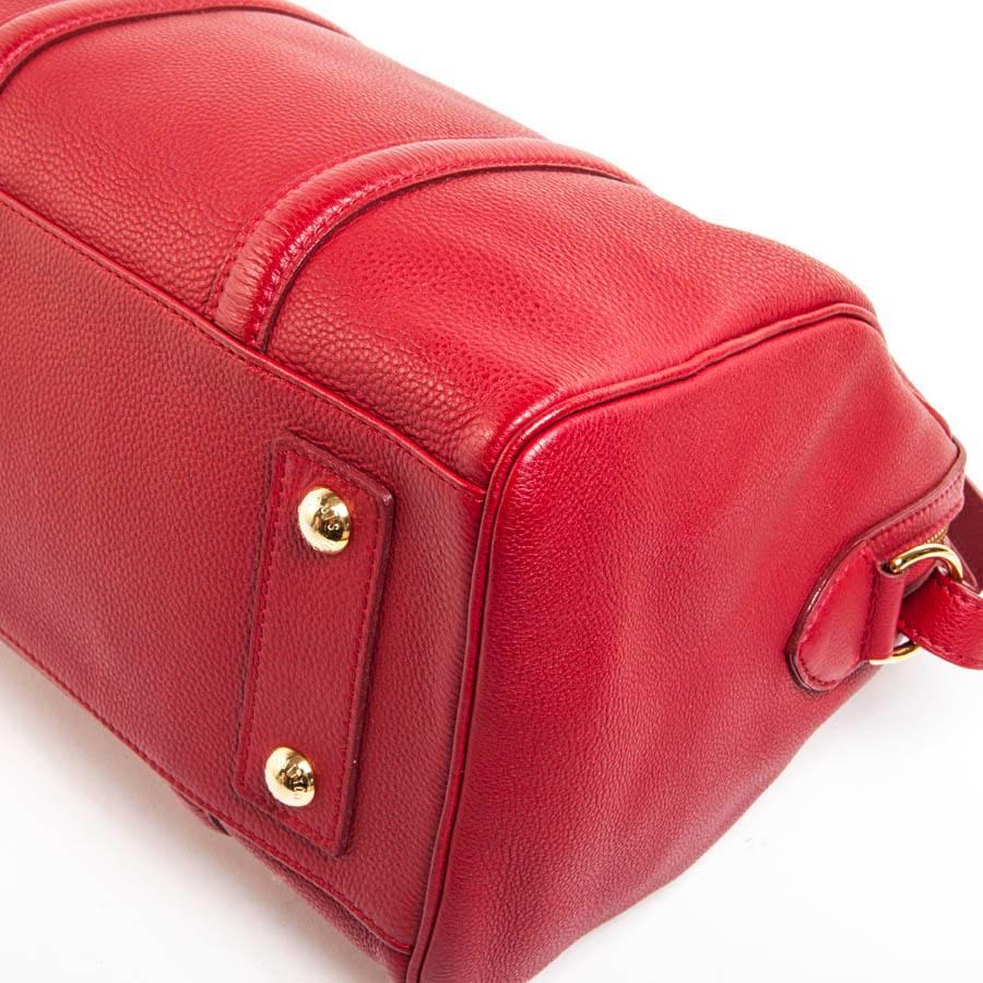 Red LOUIS VUITTON Bag in Cherry Soft Grained Calf Leather and Velvet Kid Leather