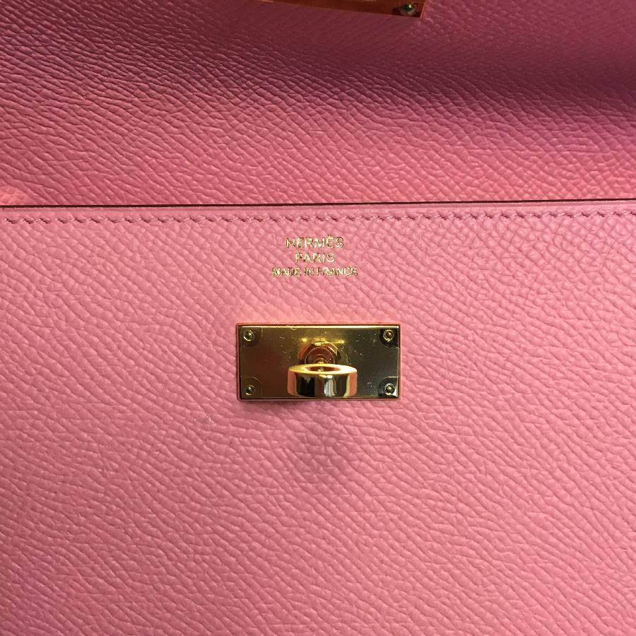 Women's Hermes Kelly Wallet in Confetti Pink Epsom Calfskin Leather