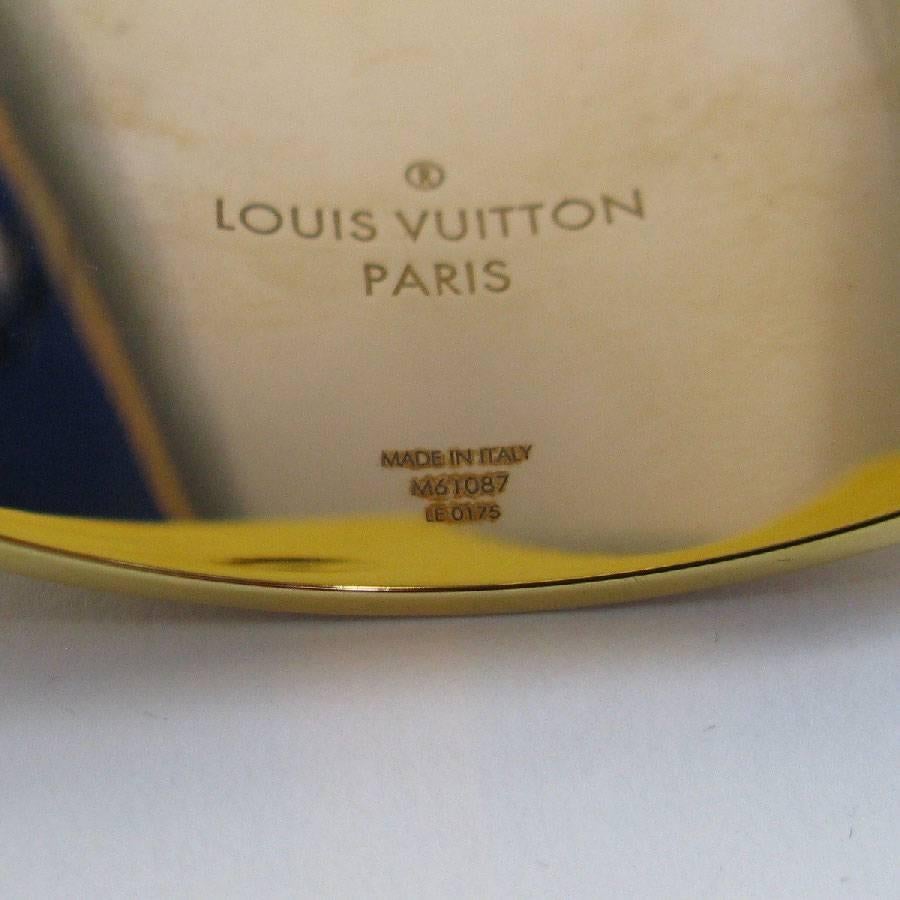 LOUIS VUITTON 'Essential V' Cuff Bracelet in Golden Finish Brass 1