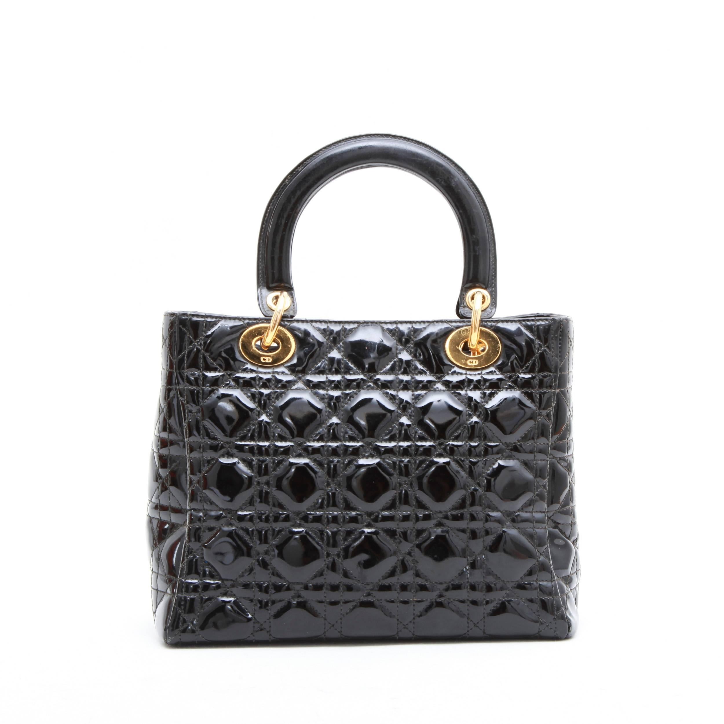 christian dior patent leather handbag
