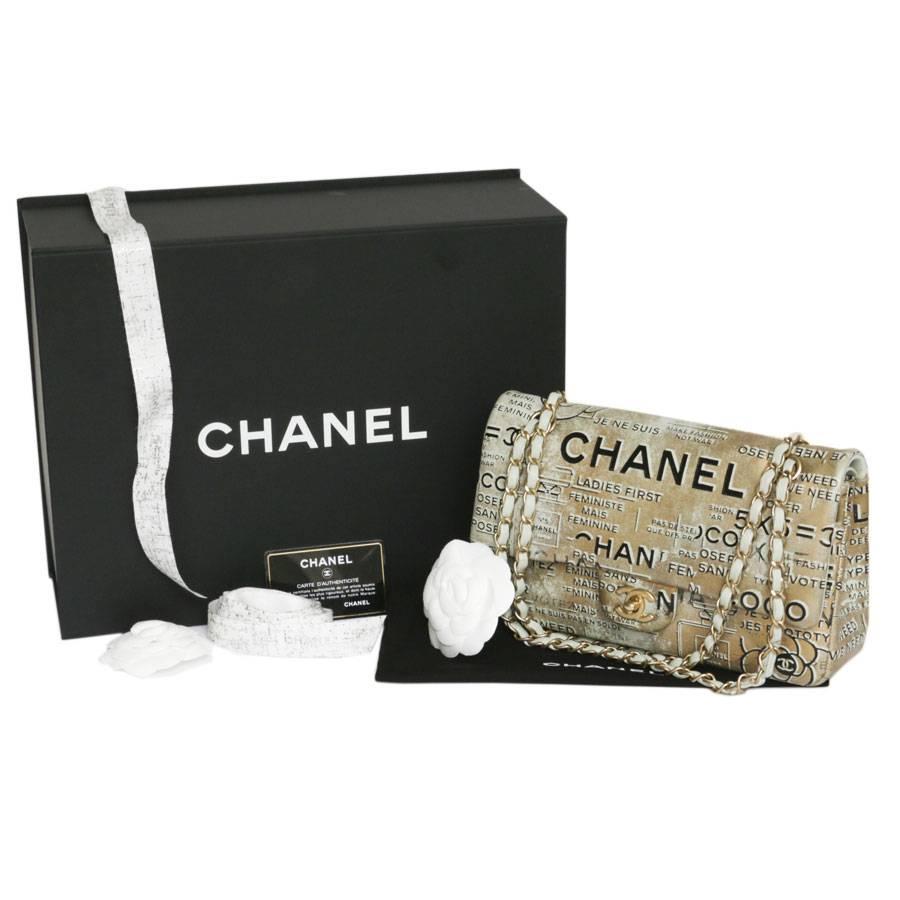 CHANEL Limited Edition Timeless 'Coco' Double Flap Bag in Golden Leather 2