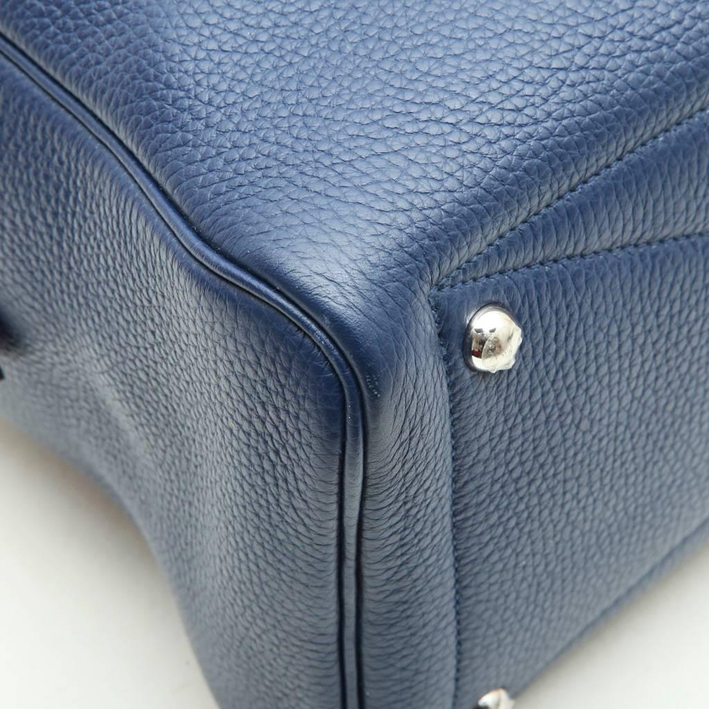 HERMES 'Victoria' Bag in Blue Abyss Taurillon Clémence Leather 3