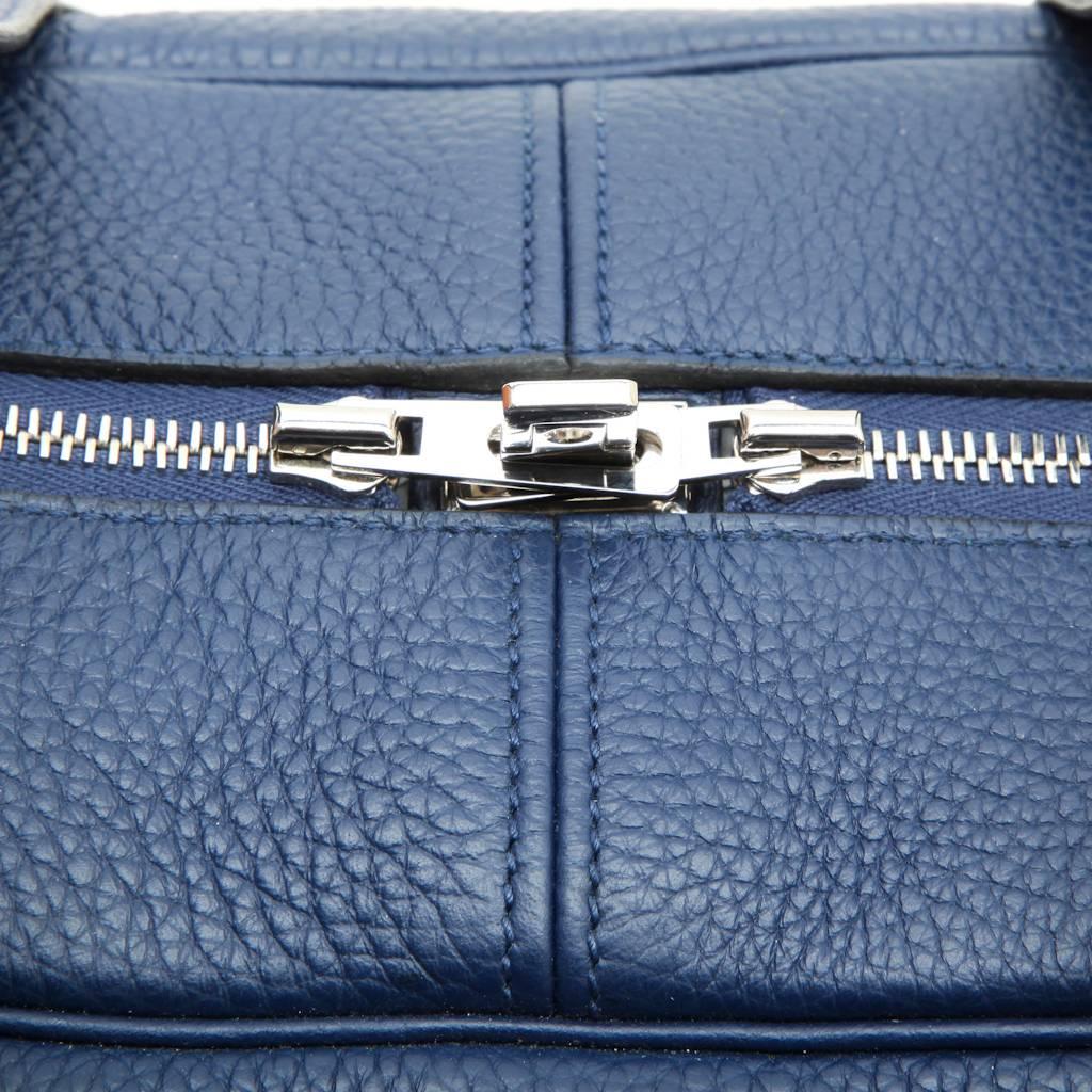 HERMES 'Victoria' Bag in Blue Abyss Taurillon Clémence Leather 1