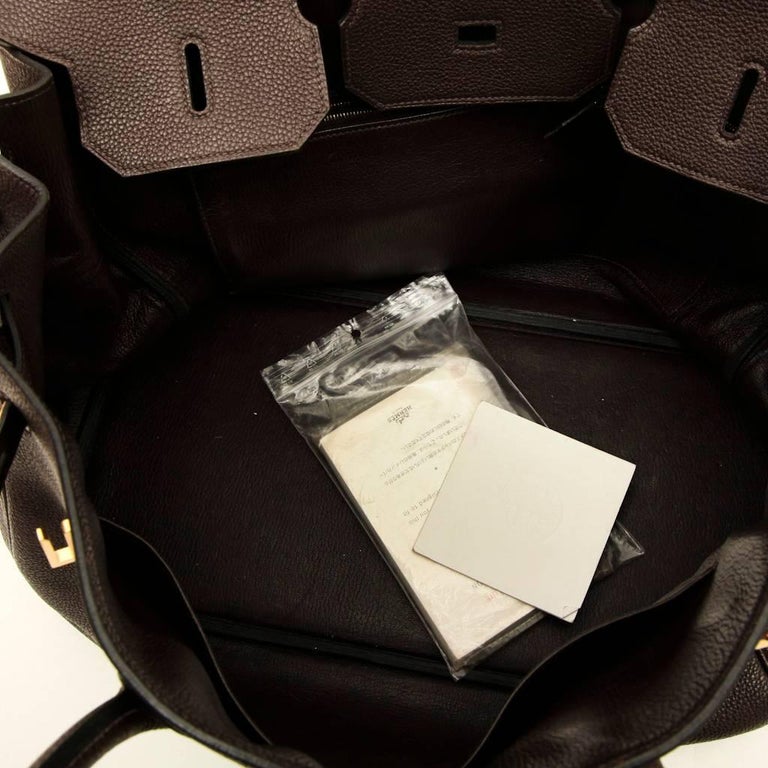 HERMES Birkin 40 bag in brown taurillon clémence leather - VALOIS VINTAGE  PARIS