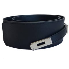 Hermes Belt "Diane" in Black Swift Leather Size 85