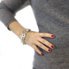 HERMES 'Parade' Chain Bracelet in Sterling Silver