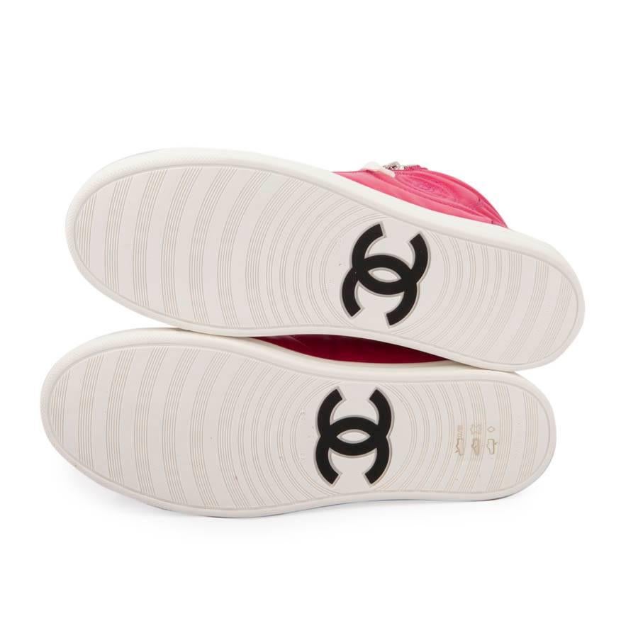 pink and green chanel sneakers
