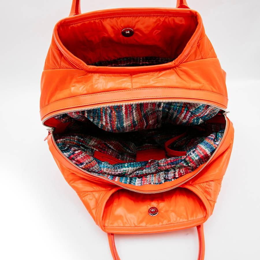 CHANEL 'Cocoon' Bag in Orange Waterproof Material 1