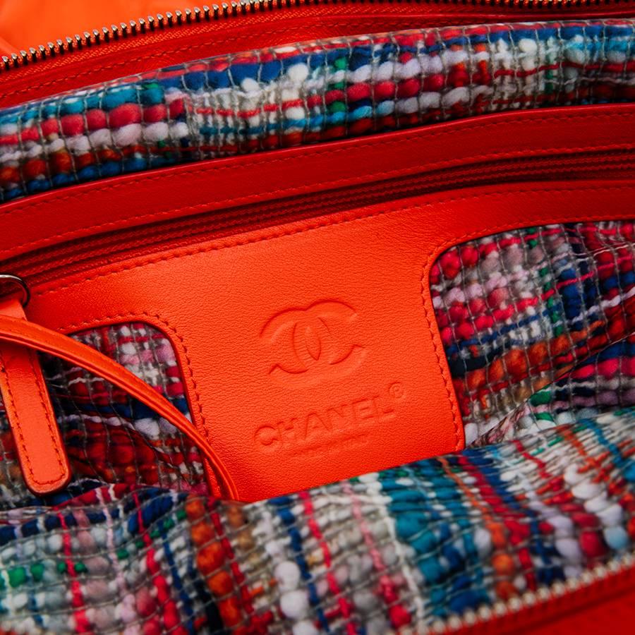 Women's CHANEL 'Cocoon' Bag in Orange Waterproof Material