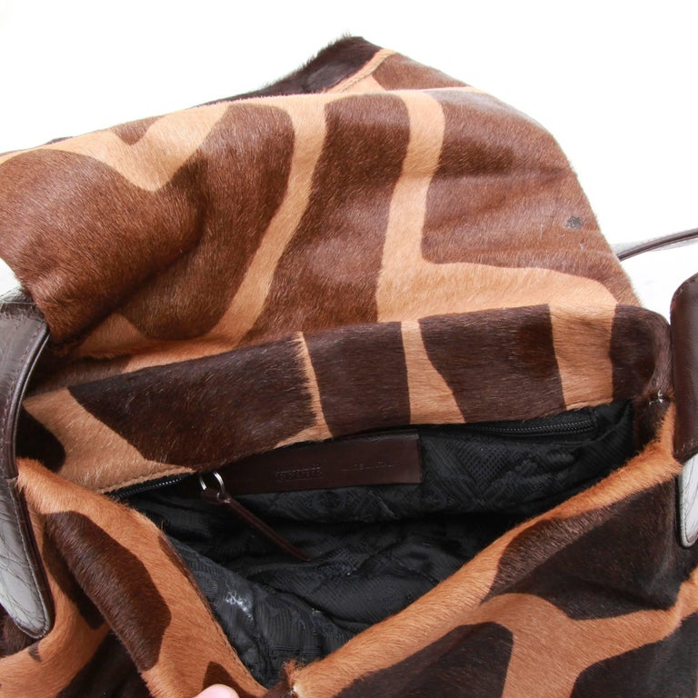 Sac à Main Vintage GIANFRANCO FERRE En Cuir Noir - Made In Italy - Occasion Très Bon état
