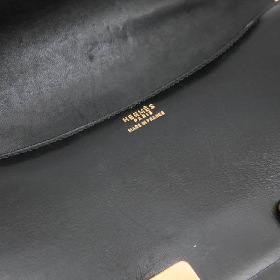 HERMES 'Constance' Vintage Bag in Black Box Leather 4