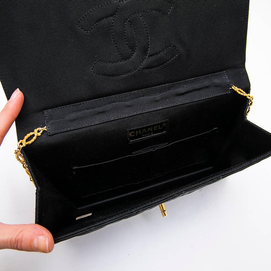 CHANEL Couture Evening Bag in Black Silk Satin 3