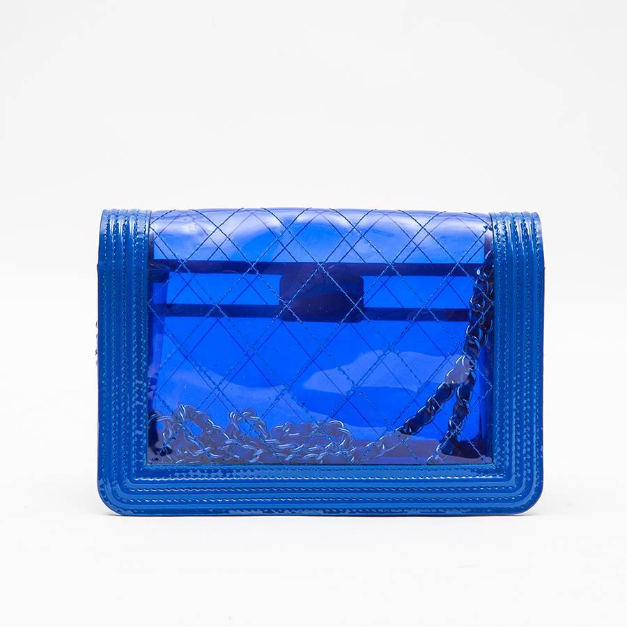 blue transparent bag