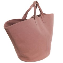 HERMES Large Tote Bag in Brown Canvas with Its Zipped Pouch
