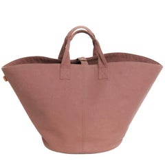 HERMES Large Tote Bag in Brown Canvas with Its Zipped Pouch