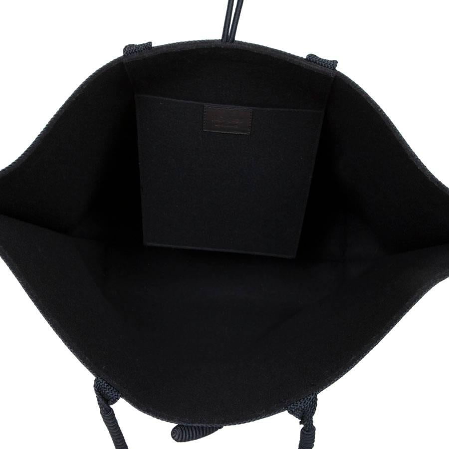 YVES SAINT LAURENT Big Bag in Black Boiled Wool 1