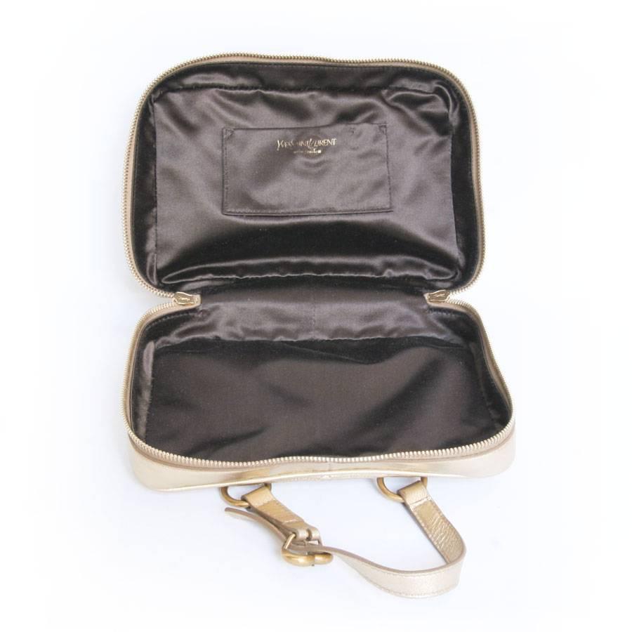 YVES SAINT LAURENT Mini Bag in Gilded Leather In Good Condition In Paris, FR