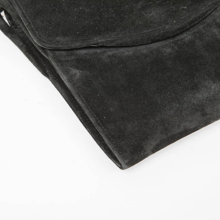 Women's HERMES Vintage Clutch in Black Suede