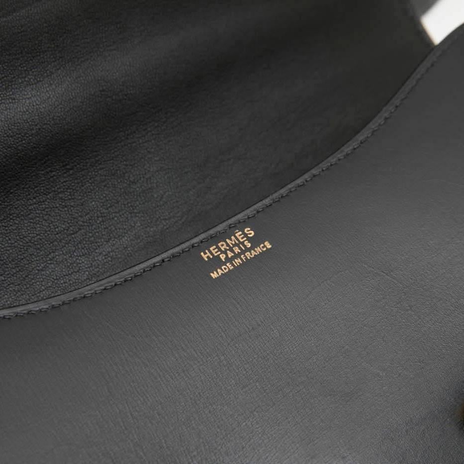 HERMES 'Constance' Vintage Bag in Black Box Leather 2